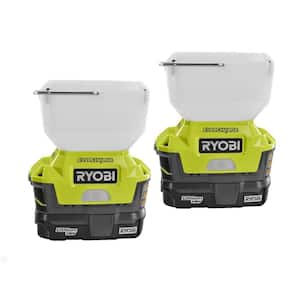 RYOBI ONE 18V Lithium Ion Cordless EVERCHARGE LED Area Light 2 Pack with 2 1.3 Ah Batteries and 2 Wall Mount Chargers P784K P784K The Home Depot