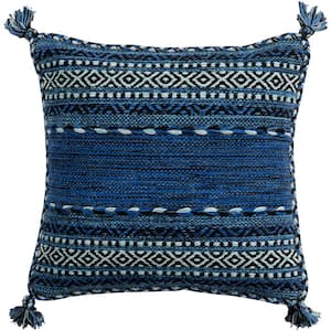 Blue Ivy Polyester 18 Square Blue Decorative Throw Pillow 18X18  277300618SQ - The Home Depot