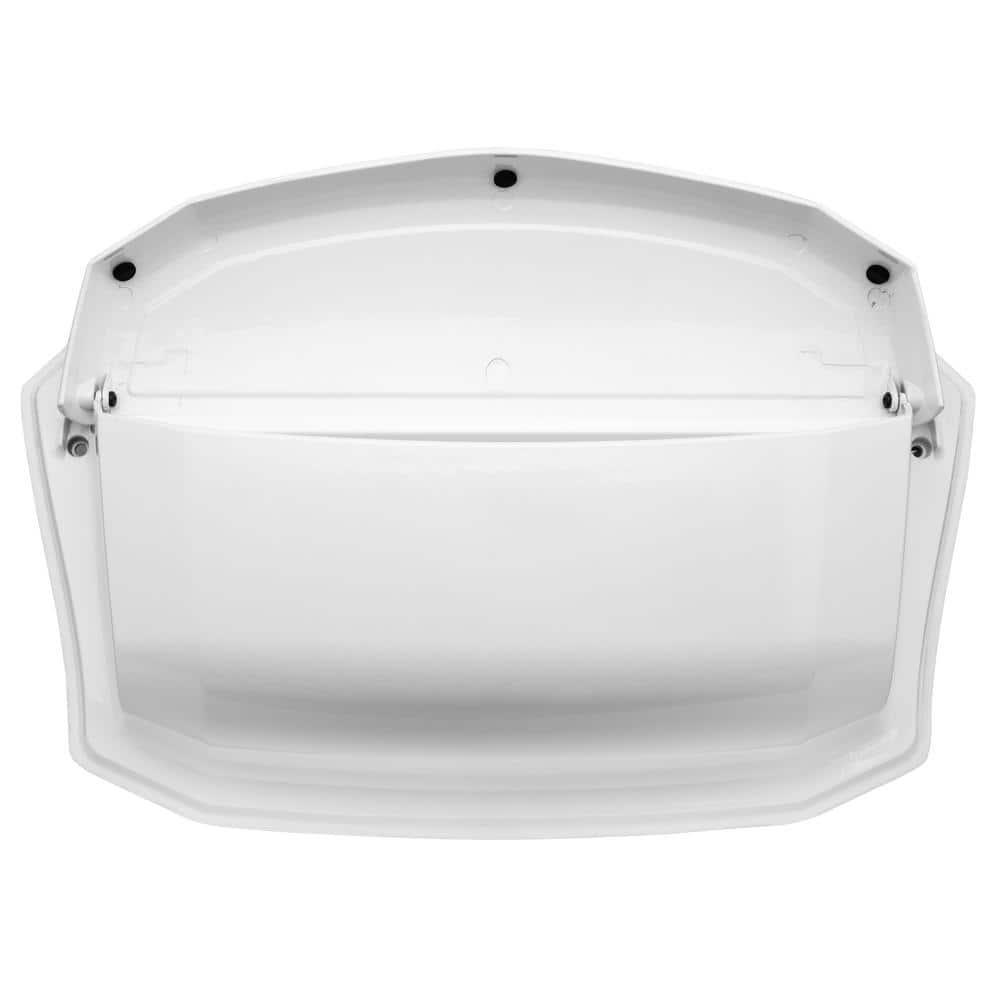 Villa White Aluminum Wall Mounted Mailbox with Decorative Design