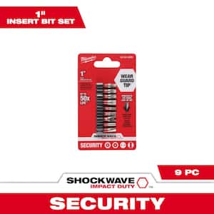 SHOCKWAVE Impact Duty Alloy Steel Security Screw Driver Bit Set (9-Piece)