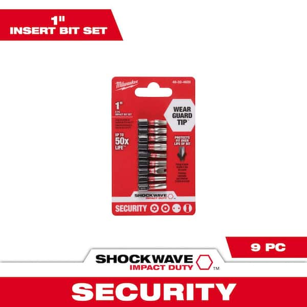 Milwaukee SHOCKWAVE Impact Duty Alloy Steel Security Screw Driver Bit Set (9-Piece)