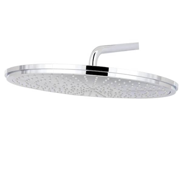 GROHE 1-Spray 16 in. Single Ceiling Mount Fixed Rain Shower Head in Starlight Chrome