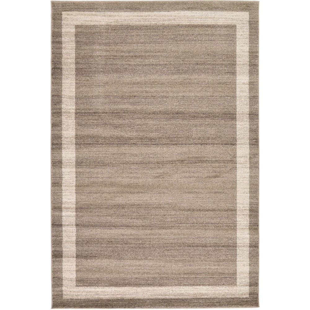 Luxe Reversible Tufted 6' x 9' Light Brown Synthetic Area Rug