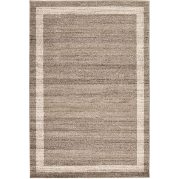 Unique Loom Del Mar Maria Light Brown 6' 0 x 9' 0 Area Rug
