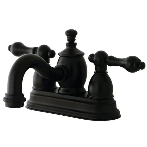 Kingston Brass English Country 4 in. Centerset 2-Handle Bathroom Faucet in Oil Rubbed Bronze
