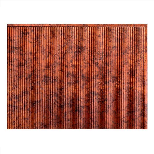 Fasade 18.25 in. x 24.25 in. Moonstone Copper Rib PVC Decorative Backsplash Panel
