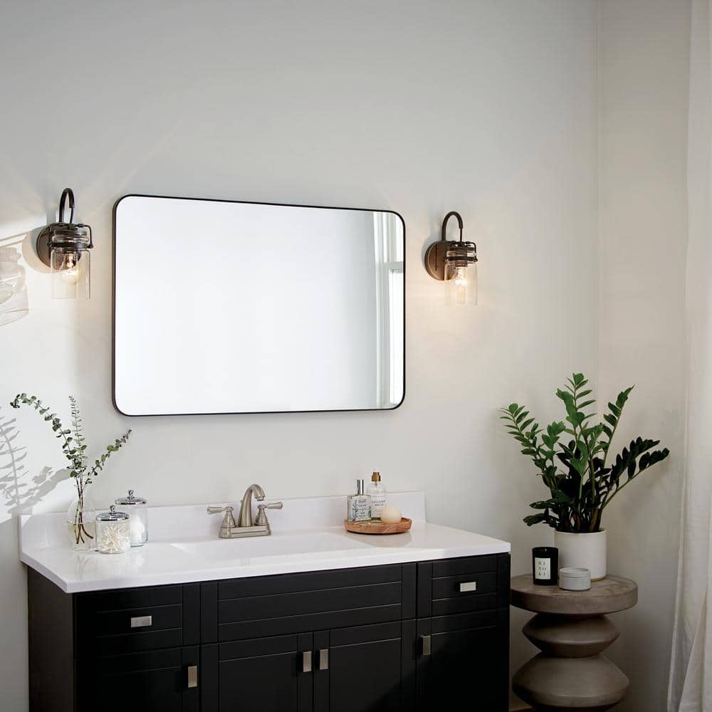 Brinley 1-Light Olde Bronze Bathroom Indoor Wall Sconce Light with Clear Glass Shade price history on PriceWatchPro