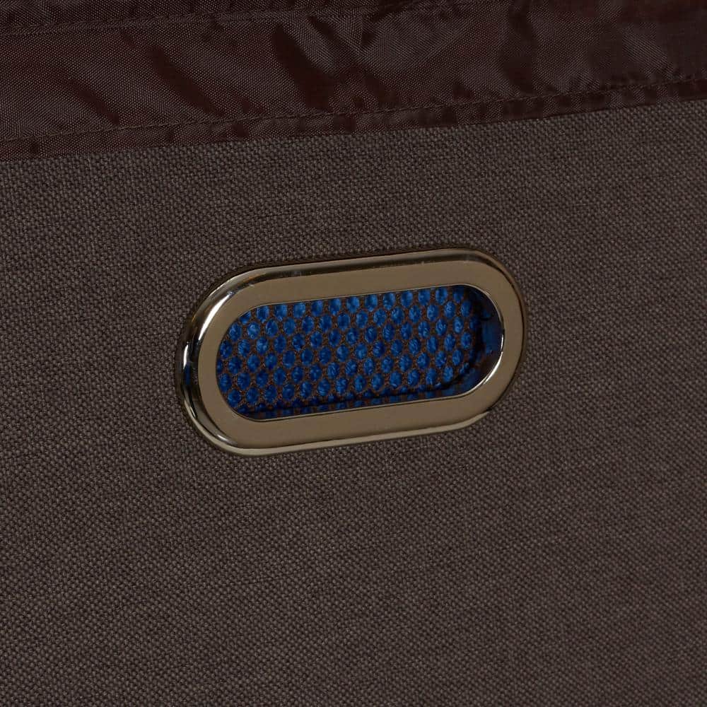 Cobblestone Gray-Brown Collapsible Laundry Hamper with Lid