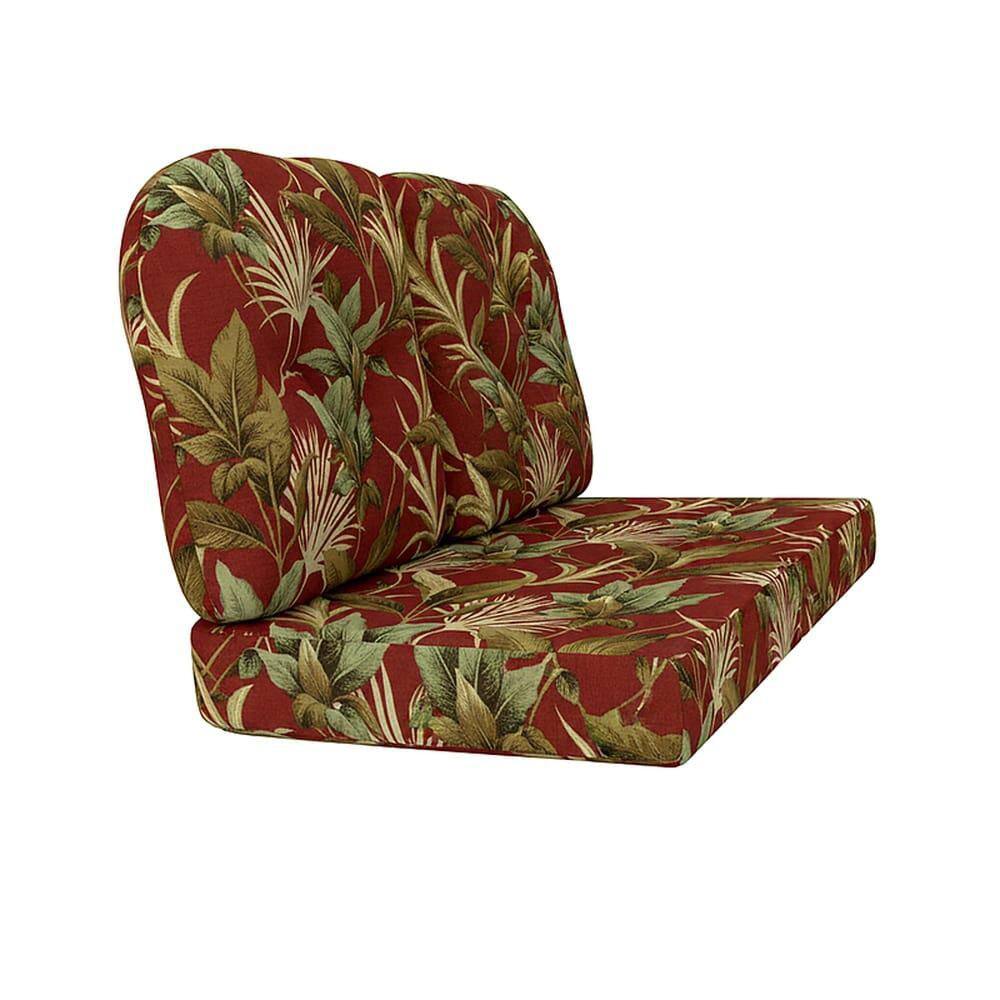 24 x 44 Sunbrella Deep Seating Outdoor Loveseat Replacement Cushion-Tiki Crimson price history on PriceWatchPro