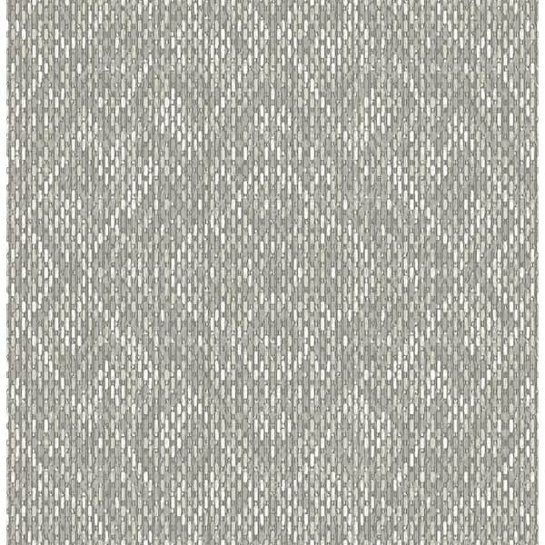 SCOTT LIVING Felix Grey Geometric Wallpaper Sample