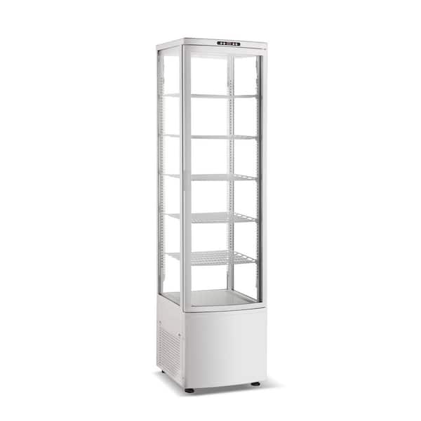 Garvee 20.5 in. 10.5 cu. ft. Commercial Upright Display Refrigerator Refrigerated Display Case with Wheels in White