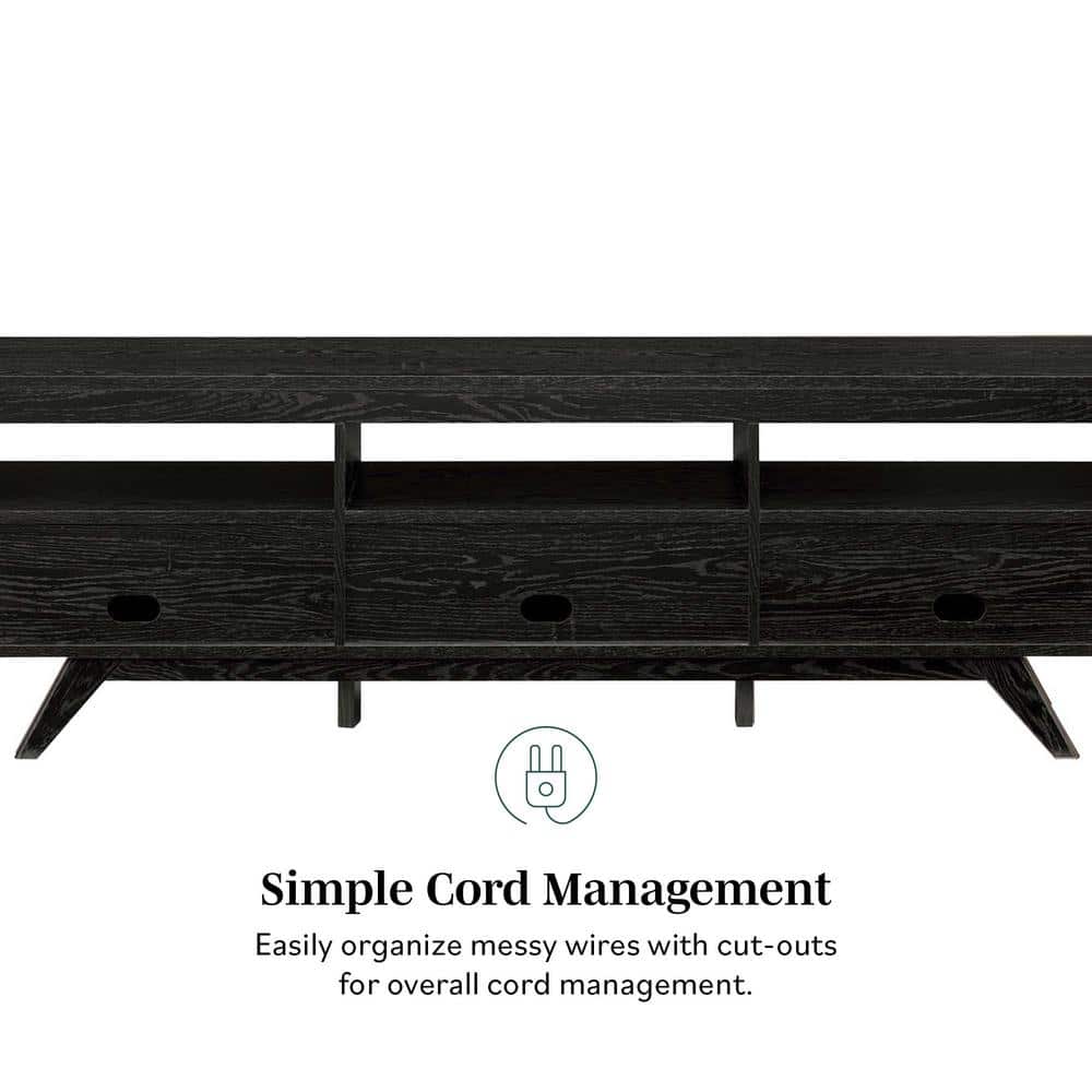 Natural Wood and Black Metal Modern End Table with Drawer