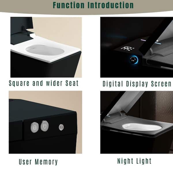 WELLFOR TM-1 LED Smart Bidet Toilet with Auto Flush & Heated Seat