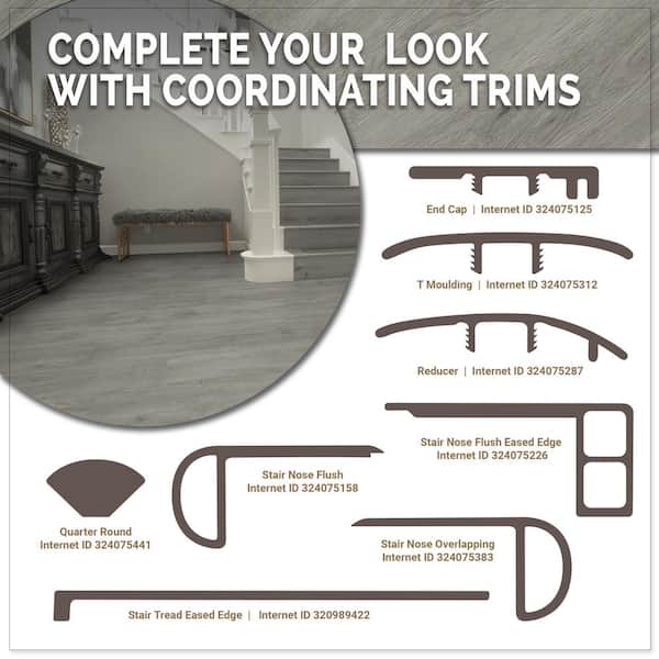 Moses Lake 12 MIL x 7 in. x 48 in. Waterproof Click Lock Luxury Vinyl Plank Flooring (23.77 sq. ft./case)