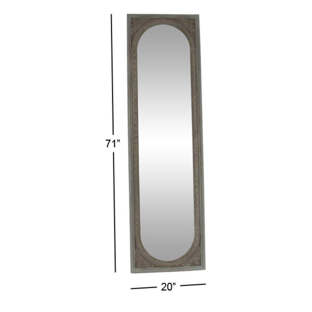 Boho Chic Carved Wood Full Length Floor Mirror