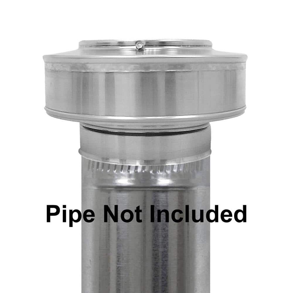 6 in. Dia. Aluminum Vent Pipe Cap in Mill Finish
