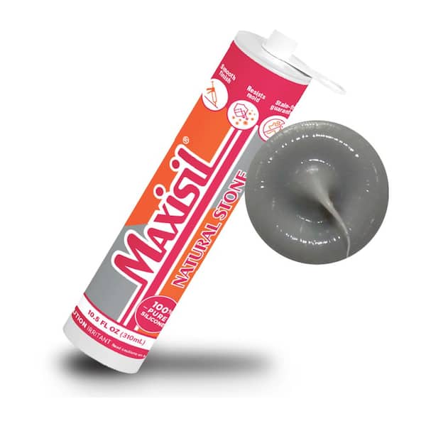 Maxisil 10.5 oz. Gray Standard Tube Natural Stone Silicone Sealant Tube (Each)
