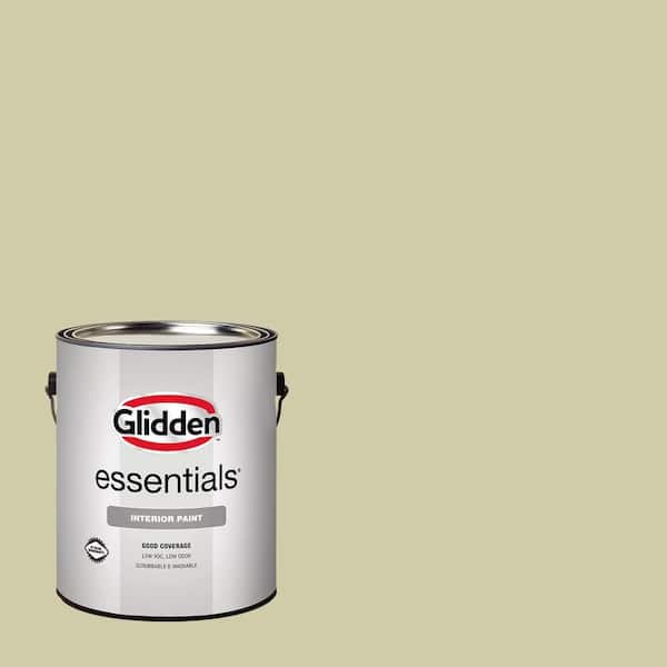 Glidden Essentials 1 gal. PPG1114-3 Canary Grass Flat Interior Paint