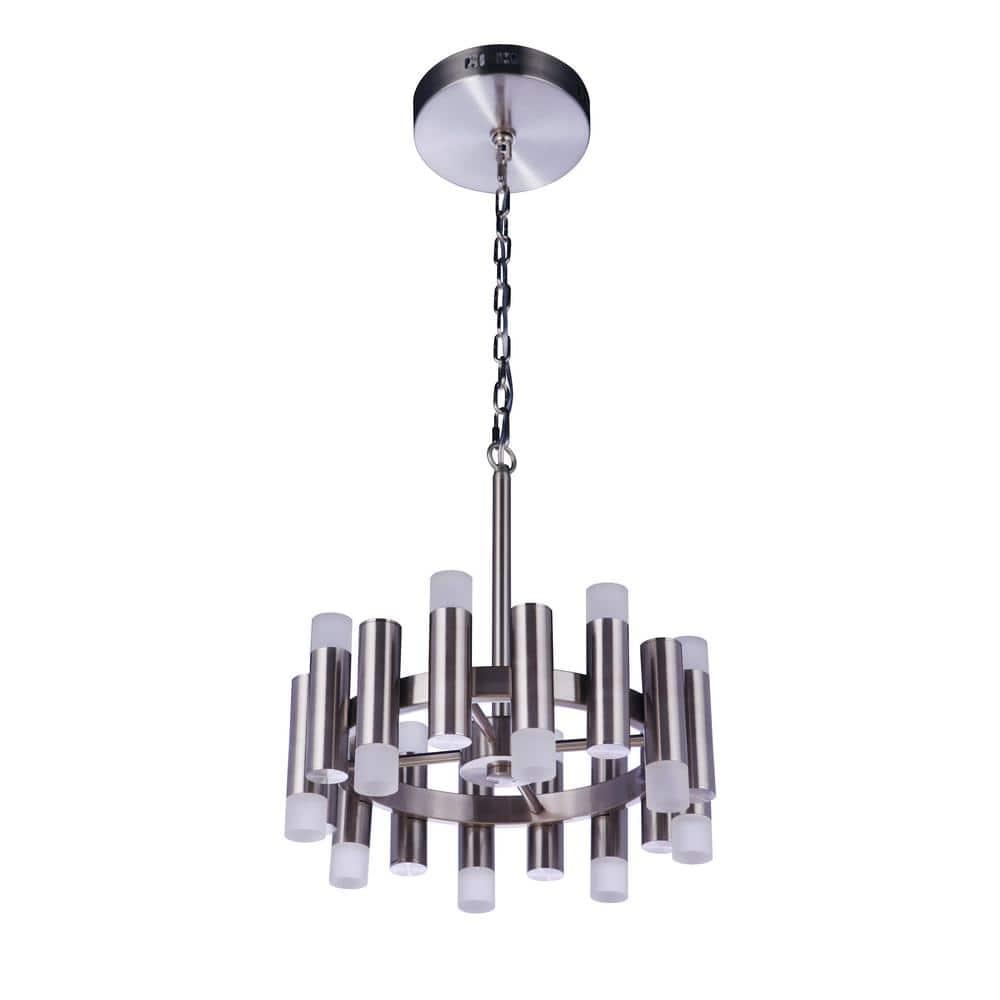 Simple Lux 16-Light Dimmable Integrated LED Brushed Polished Nickel Transitional Chandelier for Kitchen/Dining/Foyer price history on PriceWatchPro