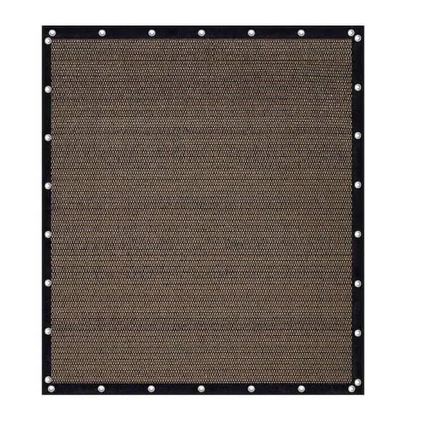 10 ft. x 10 ft. Mocha Square Heavy-Duty Sun Shade Sail with High Density Polyethylene and Grommets