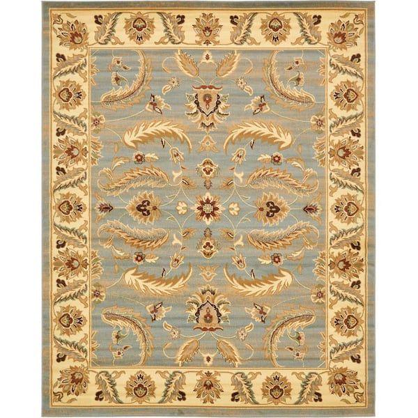 Unique Loom Voyage Hickory Light Blue 8' 0 x 10' 0 Area Rug