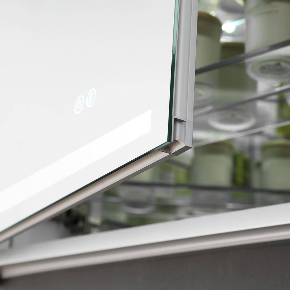 Mirrored Frameless LED Lighted Medicine Cabinet with Defogger
