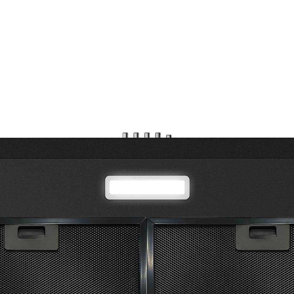 Streamline 30" Black Stainless Steel Under Cabinet Range Hood with LED Light