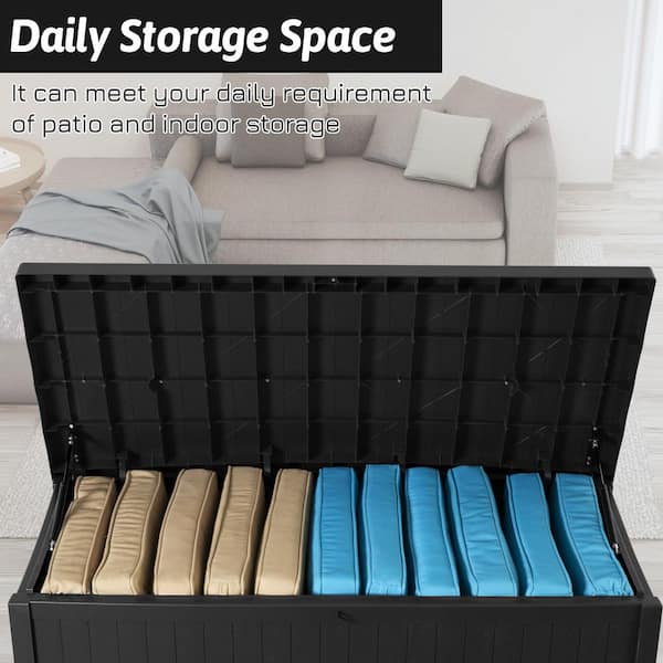 Unbranded - Super Wicker Patio Storage Box Aluminum Deck Box