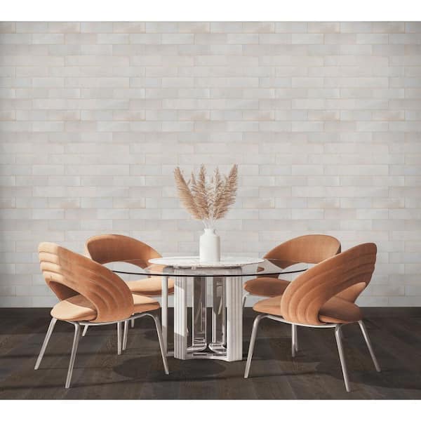 Marza Pearl 4 in. x 12 in. Glossy Ceramic Subway Wall Tile (11.22 sq. ft. / case)