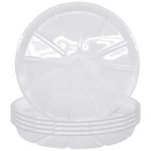 14 in. Dia Clear Plastic Saucer (5-Pack)
