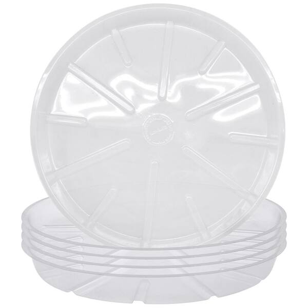Arcadia Garden Products 14 in. Dia Clear Plastic Saucer (5-Pack)