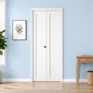 Fredbeck 30 in. x 80 in. 1 Panel White Finshed Solid Core Wood