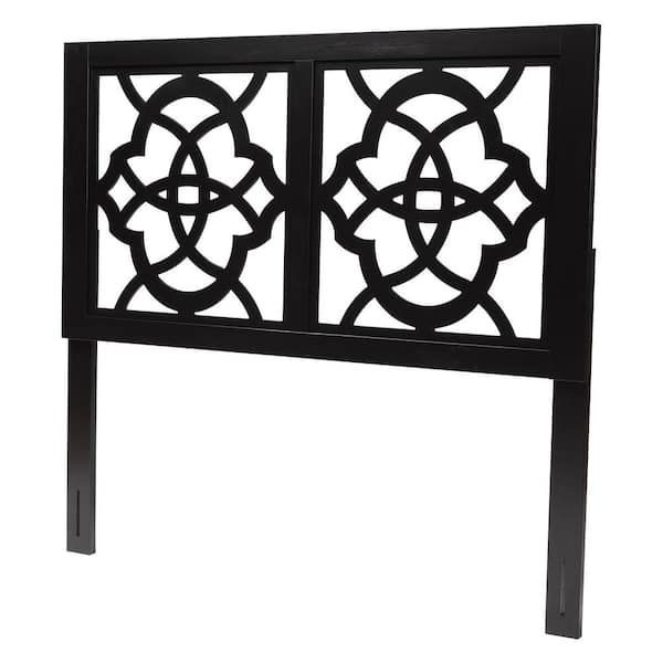 Baxton Studio Glaucia Espresso Brown Queen Panel Headboard