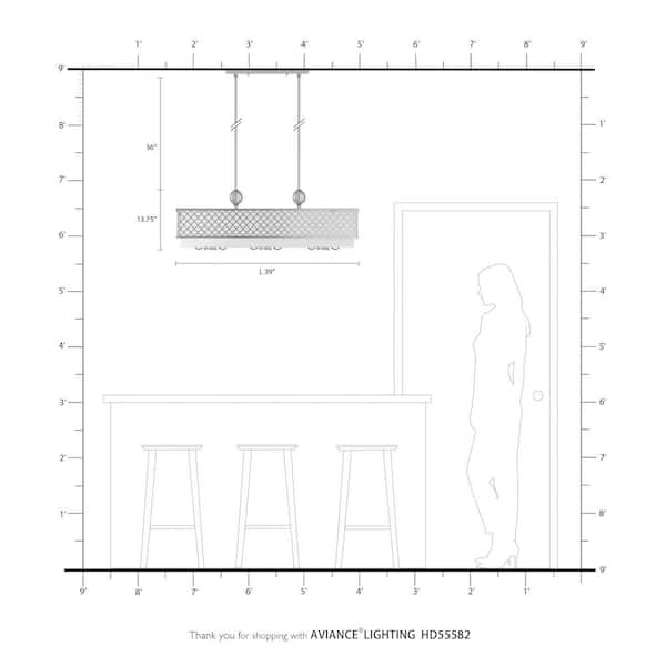 Amalfi 9-Light Soft Gold Linear Chandelier with Off-White Fabric Shade