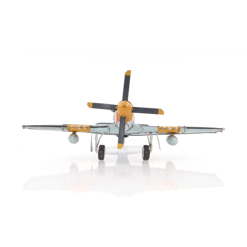 HomeRoots Metal Hand Painted Airplane Model Sculpture 2000401763 - The ...