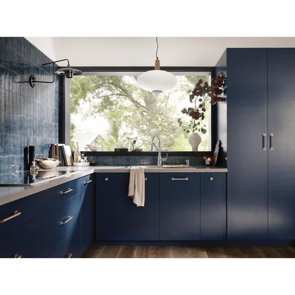 Chrome Single Handle Spring Kitchen Faucet with Pull-Out Spray