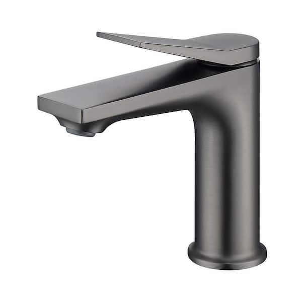 Unbranded Single Hole Single-Handle Bathroom Faucet in Gum Gray