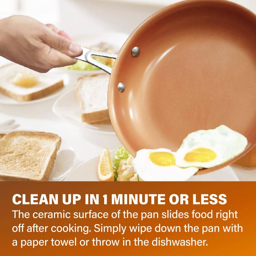 14-Piece Gray Aluminum Ti-Ceramic Nonstick Cookware Set