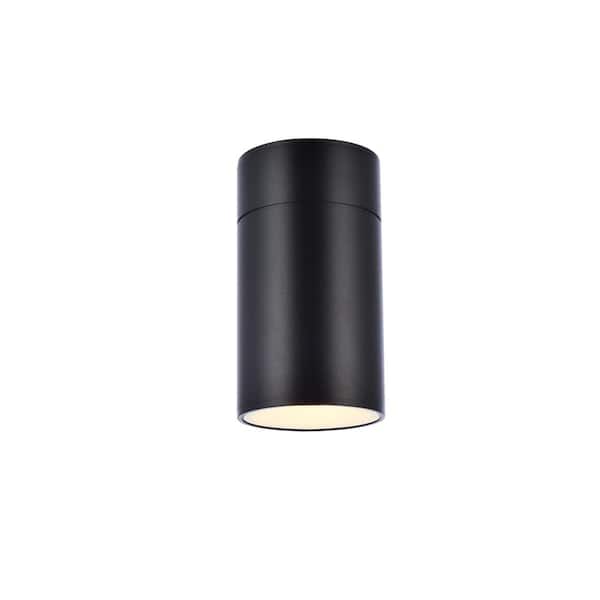 PRIVATE BRAND UNBRANDED Timeless Home 1-Light Tubular Black LED Outdoor Wall Sconce