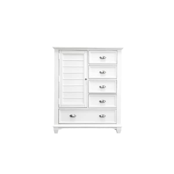 New Classic Furniture Jamestown White 5-drawer 44 in. Door Chest of Drawers