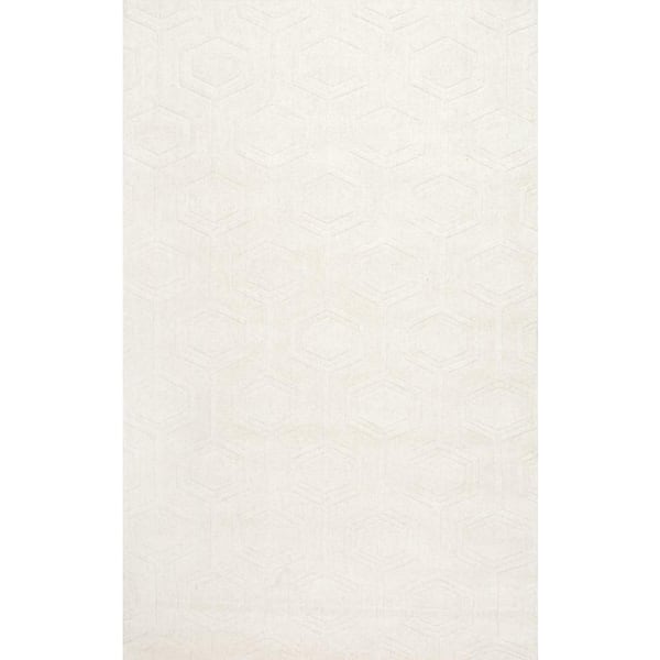 nuLOOM Ambrose Geometric Ivory 9 ft. x 12 ft. Area Rug