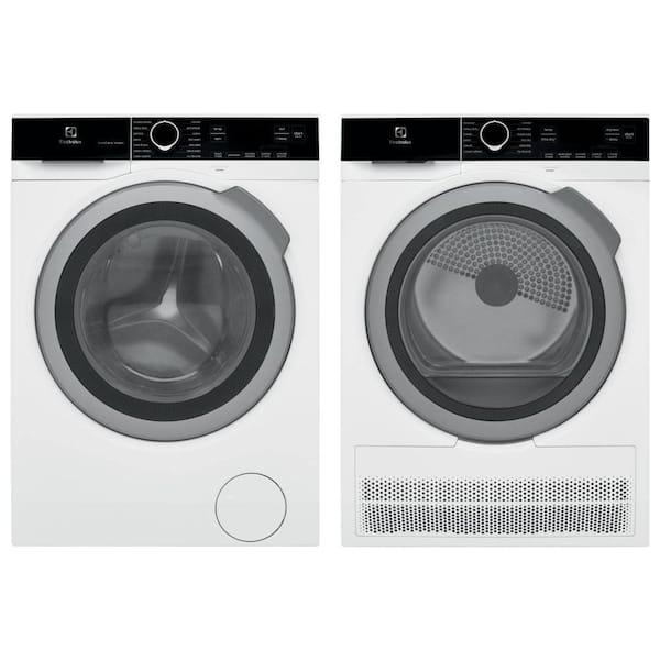 2.4 cu. ft. White Front Load Washer with LuxCare and 4 cu. ft. White Dryer Set