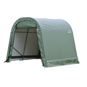 ShelterCoat 8 ft. x 16 ft. Wind and Snow Rated Garage Round Green STD