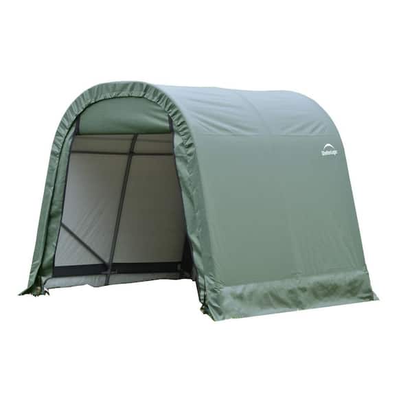 ShelterLogic ShelterCoat 8 ft. x 16 ft. Wind and Snow Rated Garage Round Green STD