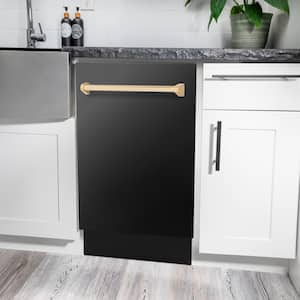 Autograph Edition 18 in. Top Control 8-Cycle Tall Tub Dishwasher with 3rd Rack in Black Stainless Steel & Polished Gold