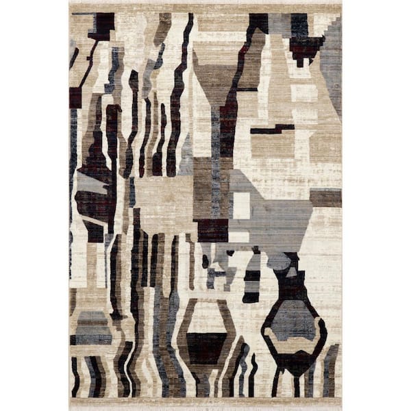 Bheri Abstract Area Rug Multi 5 ft. x 8 ft. Area Rug