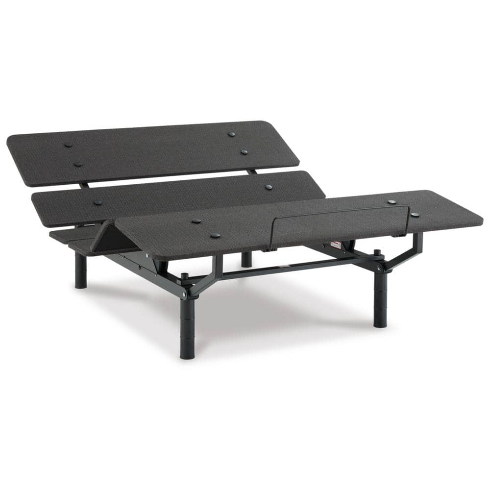 Black Adjustable California King Power Base with USB Ports