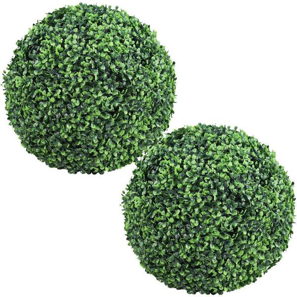 Boxwood Topiary Ball, in Plastic Pot, Faux Greenery, 22UV RATED for  Outdoor Use!