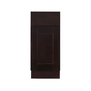 Anchester Assembled 9 in. x 34.5 in. x 24 in. Base Cabinet with 1 Door and 1 Drawer in Dark Espresso