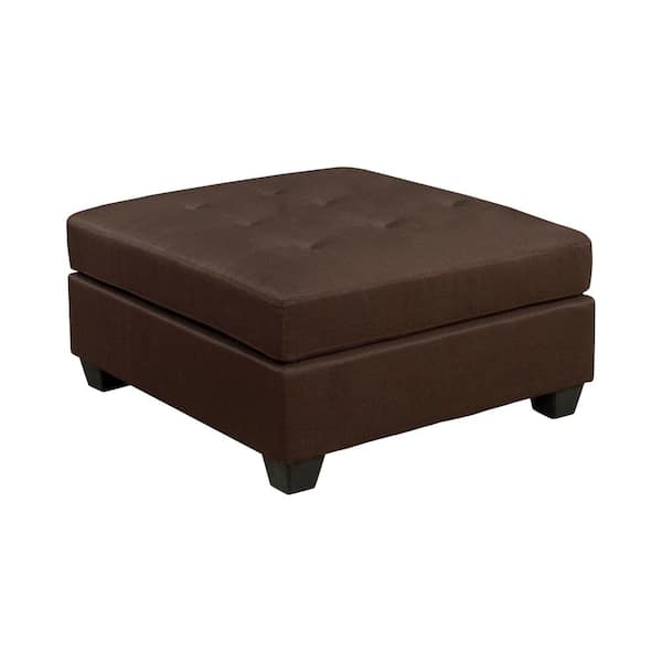 Furniture of America Isobel Brown Square Ottoman